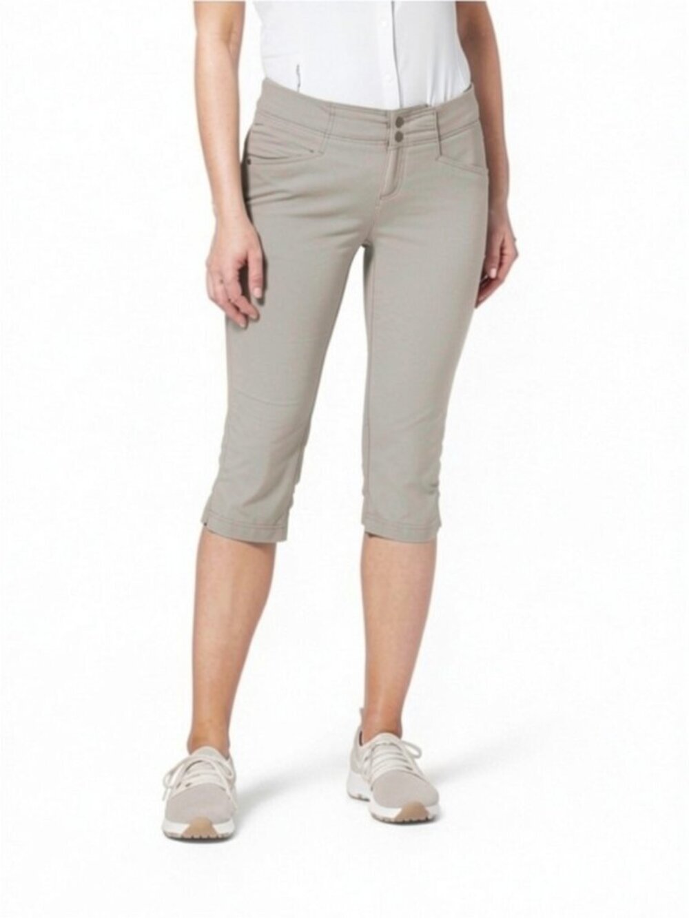 ROYAL ROBBINS beige khaki Jammer II stretch capri pants 6